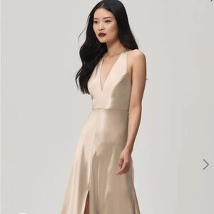 Jenny Yoo Bridesmaid Dress - Pale Gold Dress